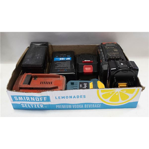 FLAT OF ASSORTED BATTERIES