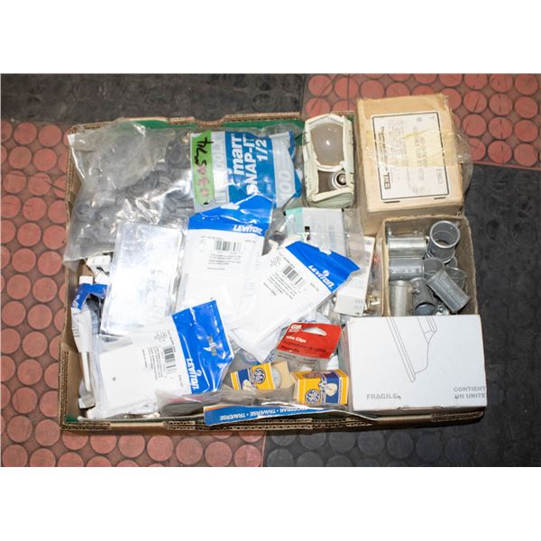 TRAY OF ASSORTED ELECTRIC SUPPLIES