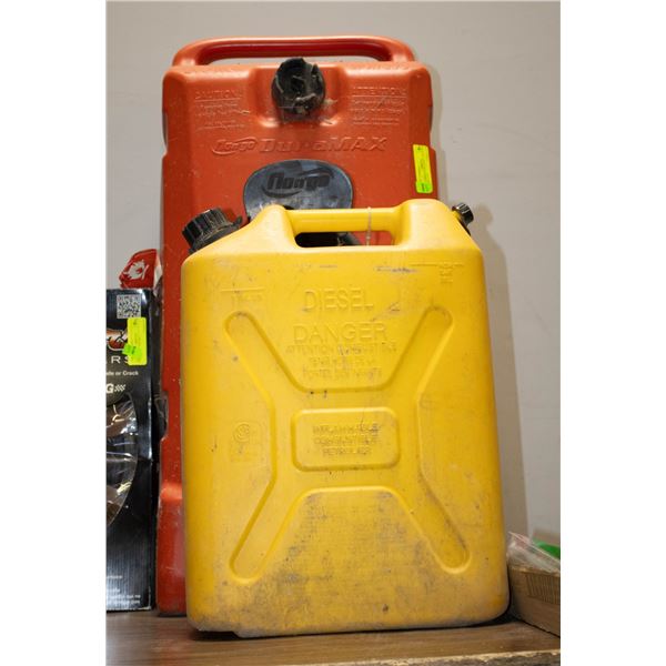 20L DIESEL FUEL CAN + 53L FONGO FUEL CAN