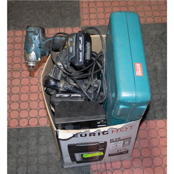 MAKITA DRILL+CHARGER IN BOX, CRAFTSMAN BELT