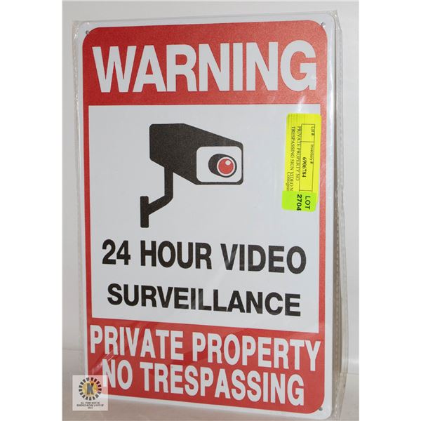 PRIVATE PROPERTY NO TRESPASSING SIGN VIDEO NEW