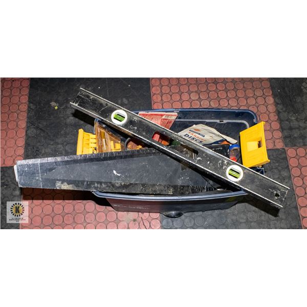 BOX OF VARIOUS TOOLS AND MORE
