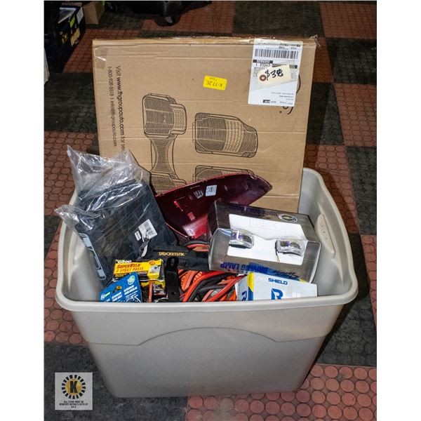 TOTE AUTO ACCESSORIES BOOSTER CABLES TIRE COVERS