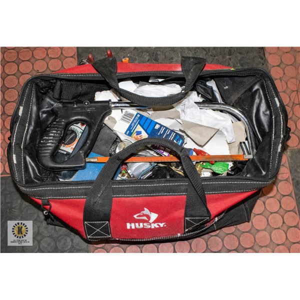 HUSKY BAG WITH CONTRACTORS MATERIALS