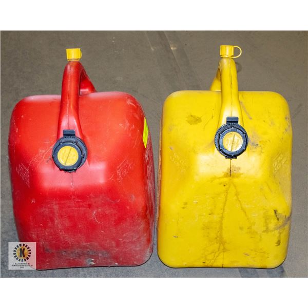 PAIR OF FUEL CANS