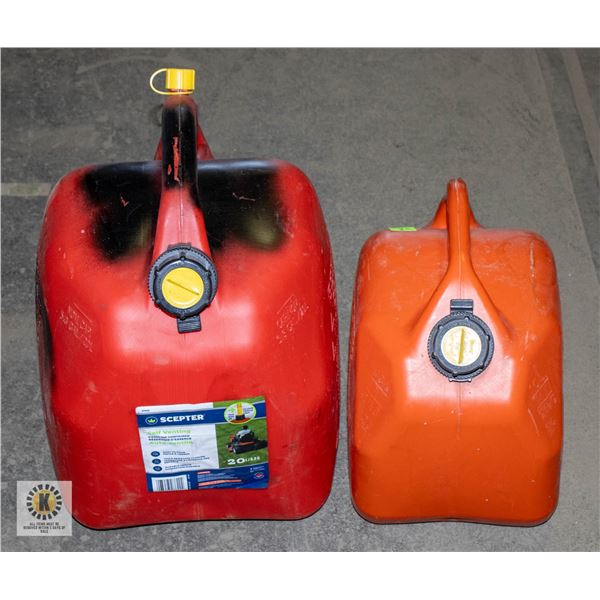 PAIR OF FUEL CANS