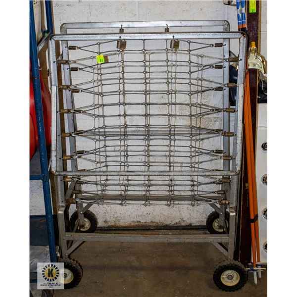 FOLD UP COT FRAME ON WHEELS