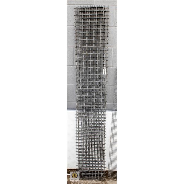 SET OF THREE 72" X 12" HIGH CARBON STEEL SCREENS