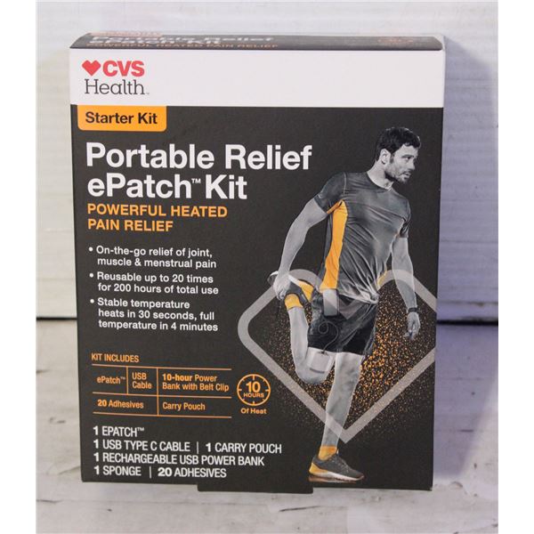 BRAND NEW CVS HEALTH PORTABLE RELIEF EPATCH KIT