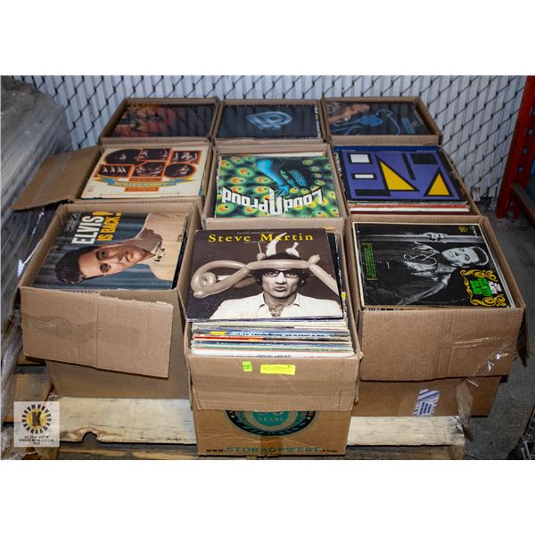 PALLET OF RECORDS: ROCK, POP, COUNTRY & MORE