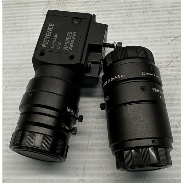 Keyence #CV-035M High Speed Digital Camera w/ 2-Lenses