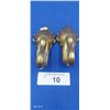 Image 3 : Pair of antique embossed brass swan door pulls