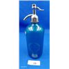 Image 1 : Vintage seltzer bottle, 11" tall blue glass