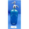 Image 2 : Vintage seltzer bottle, 11" tall blue glass