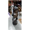 Image 1 : Wooden carved statue Frog umbrellaholder, 39" beautiful piece