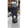 Image 3 : Wooden carved statue Frog umbrellaholder, 39" beautiful piece