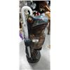 Image 4 : Wooden carved statue Frog umbrellaholder, 39" beautiful piece