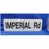 Image 1 : Imperial Rd street sign metal 18"
