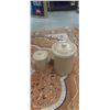 Image 3 : Lot of 3 kitchen cannisters ceramic, made in England