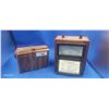 Image 1 : 2 vintage wooden items, ampmeter & sewing kit