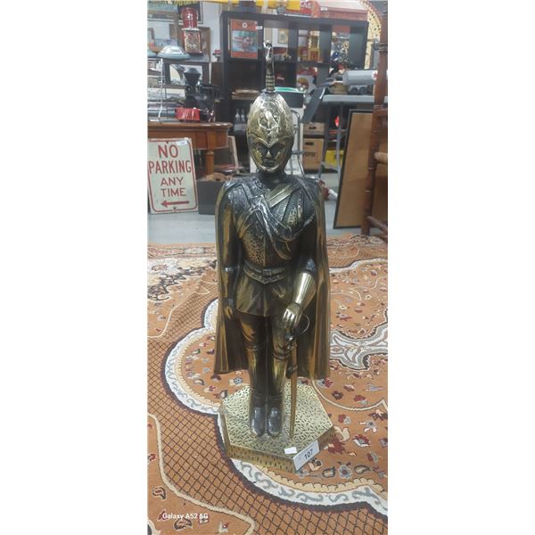 Vintage metal knight 29" tall