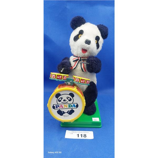 1960s Panda playing drums toy 12" Japan