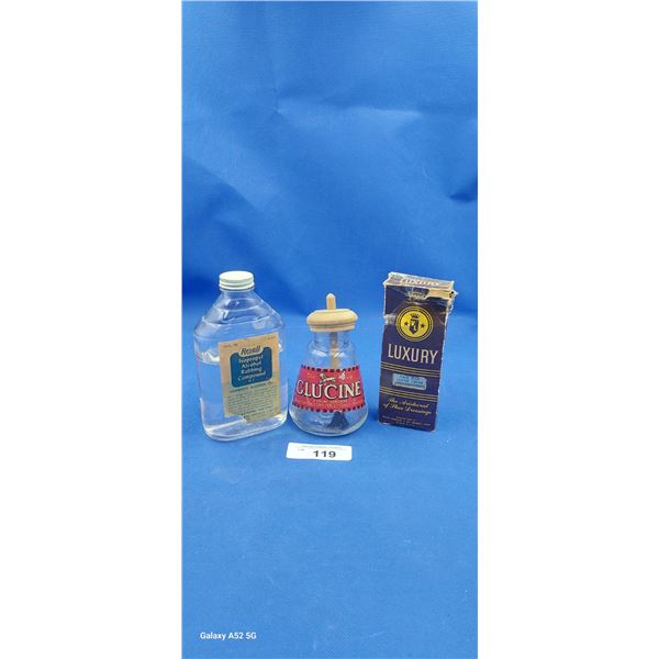 Lot of 3 misc vintage drug store items