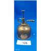 Image 1 : Unusual antique brass hand pump oiler