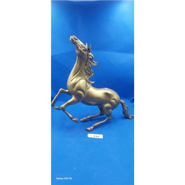Antique Horse statue brass 16" tall