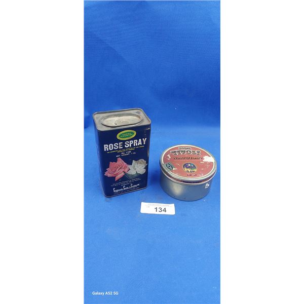 lot of 2 Vintage tins