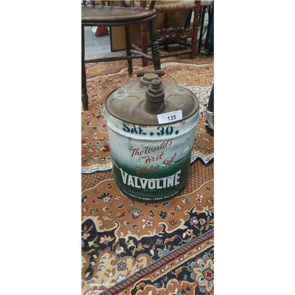 5 US gallon Valvoline pail