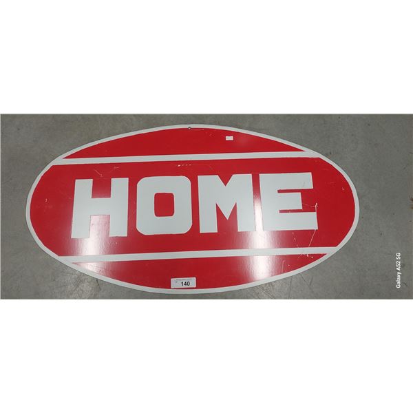 Metal Home sign Vintage 35"X19"