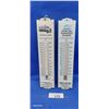 Image 1 : 2 Vintage thermometers, 1 missing glass 13"X3"