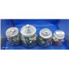 Image 2 : 4 glass jars filled with marbles
