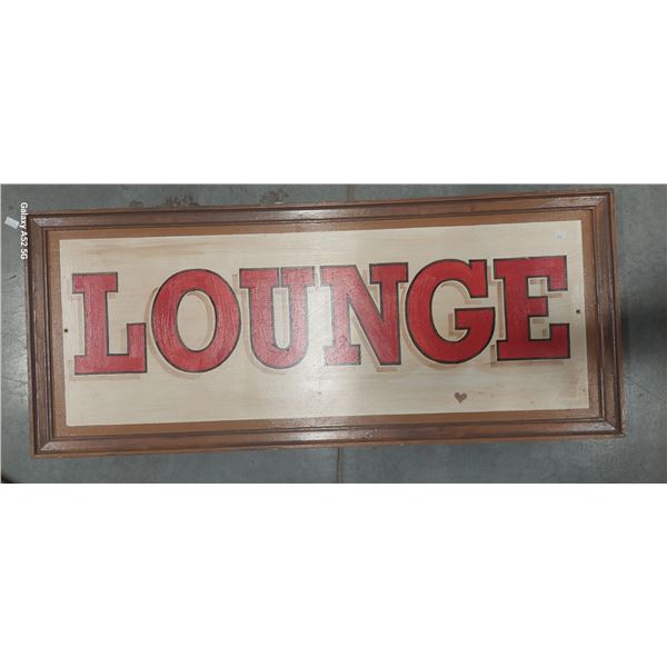 Wooden lounge sign 36" x 15"
