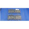 Image 1 : 4 brass hotel room number plaques