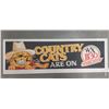 Image 1 : Vintage Country Cats WX1130 radio station cardboard ad 25"x9"