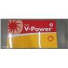 Image 1 : Vintage metal Shell V-Power sign, 41"x24"