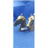 Image 1 : Pair of metal horse heads 8"x6"