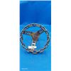Image 1 : Vintage chrome ship's wheel 9" diameter
