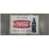 Image 1 : Coca Cola painted wooden sign 24" x 16"
