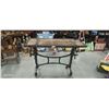 Image 1 : Stunning restored antique tilt adjustable cast iron table with custom steampunk top, 50" x 23" x 37"