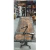 Image 4 : Stunning restored antique tilt adjustable cast iron table with custom steampunk top, 50" x 23" x 37"