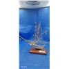 Image 1 : Vintage wooden shipwreck model/diorama 15"x15"