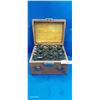 Image 1 : Vintage Rubicon Company guage set in wooden box 9.5"x7"