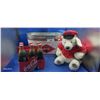 Image 1 : Lot of vintage Coca-Cola collectibles inc ice tub, stuffed bear, NOS six-pack, cards