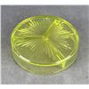 Image 3 : Depression Vaseline Uranium Glass Divided Dish