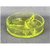 Image 4 : Depression Vaseline Uranium Glass Divided Dish