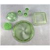 Image 3 : Group Of Uranium Green Depression Glass