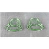 Image 2 : Uranium Green Depression Glass Ashtrays
